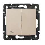 Переключатель двухклавишный Legrand Valena 10A 250V IP44 cлоновая кость 774198