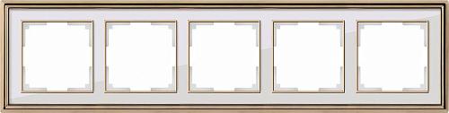 Рамка Werkel Palacio на 5 постов золото/белый WL17-Frame-05 4690389103773