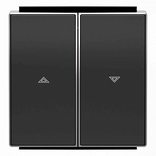 Лицевая панель ABB Sky выключателя жалюзи чёрный бархат 2CLA854400A1501