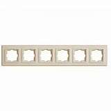 Рамка 6-постовая Mono Electric Despina крем 102-170000-166