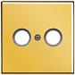 Накладка TV-FM розетки Jung LS 990 золото LS990TVGGO - фото №1