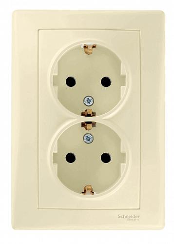 Розетка двойная Schneider Electric Sedna с/з без шторок 16A 250V SDN3000647