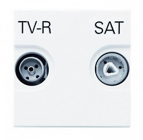 Розетка TV-R-SAT оконечная ABB Zenit альпийский белый 2CLA225170N1101