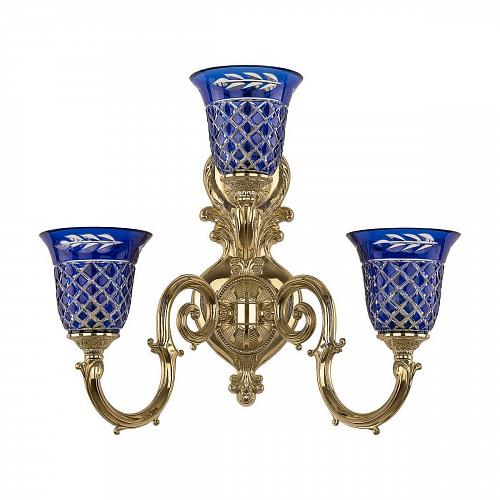 Бра Bohemia Ivele 7203B16/2+1/210 G P2 U Clear-Blue/H-1J