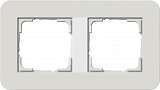 Рамка 2-постовая Gira E3 светло-серый/белый глянцевый 0212411
