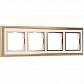 Рамка на 4 поста Werkel Palacio золото/белый W0041329 4690389159251 - фото №1
