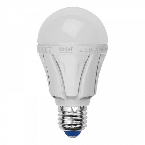 Лампа светодиодная Uniel E27 11W 4500K матовая LED-A60-11W/NW/E27/FR/DIM PLP01WH UL-00000688