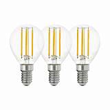 Набор светодиодных ламп филаментная Eglo E14 4W 2700K прозрачная 12812