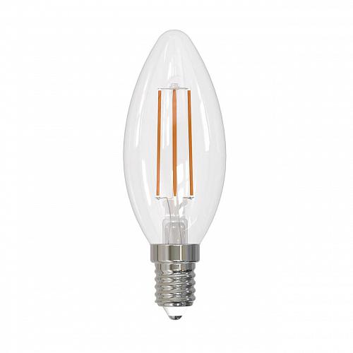 Лампа светодиодная филаментная Uniel E14 9W 3000K прозрачная LED-C35-9W/3000K/E14/CL PLS02WH UL-00005160