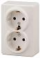 Розетка ЭРА Эксперт 2х2P E Schuko 16A 250V 11-2205-02 Б0020692 - фото №1