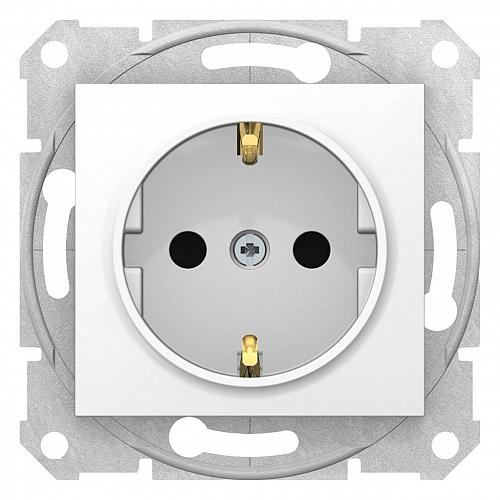Розетка Schneider Electric Sedna с з/к со шторками 16A 250V SDN3001721
