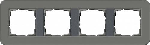 Рамка 4-постовая Gira E3 темно-серый/антрацит 0214423
