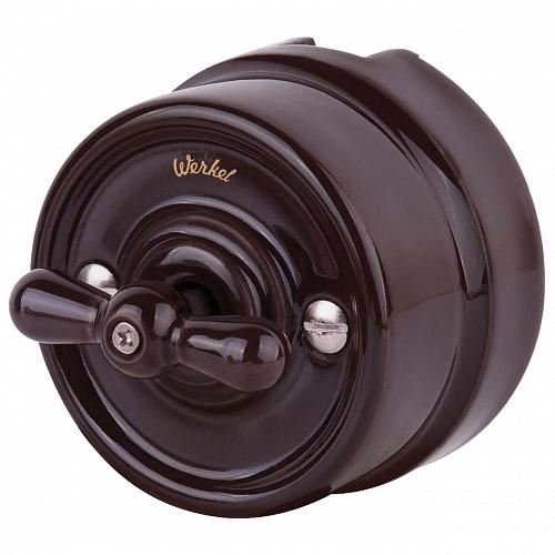 Выключатель Werkel на 4 положения двухклавишный Retro коричневый WL18-01-05 4690389100666