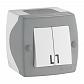 Выключатель Mono Electric Octans IP20 двухклавишный бело-серый 104-020001-102 - фото №1