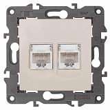 Розетка информационная 2XRJ45 ЭРА Elegance 14-3108-02 Б0034309