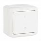 Выключатель одноклавишный двухполюсный Legrand Quteo 10A 250V IP44 белый 782309 - фото №1