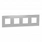 Рамка 4-постовая Schneider Electric Unica New NU600880 - фото №1