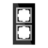Рамка 2-постовая Mono Electric Style Glass чёрное стекло 107-720000-161
