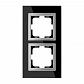 Рамка 2-постовая Mono Electric Style Glass чёрное стекло 107-720000-161 - фото №1