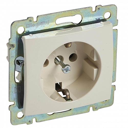 Розетка 2К+З Legrand Valena 16A 250V с/з безвинтовой зажим слоновая кость 774384