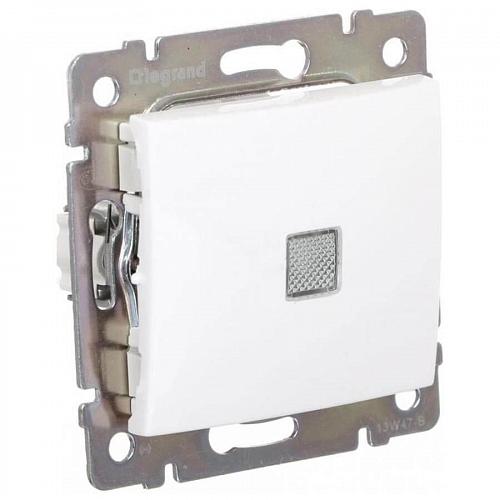 Переключатель одноклавишный Legrand Valena 10A 250V с подсветкой белый 774410