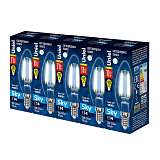 Набор светодиодных ламп филаментная Uniel E14 11W 4000K прозрачная LED-C35-11W/4000K/E14/CL PLS02WH UL-00008085