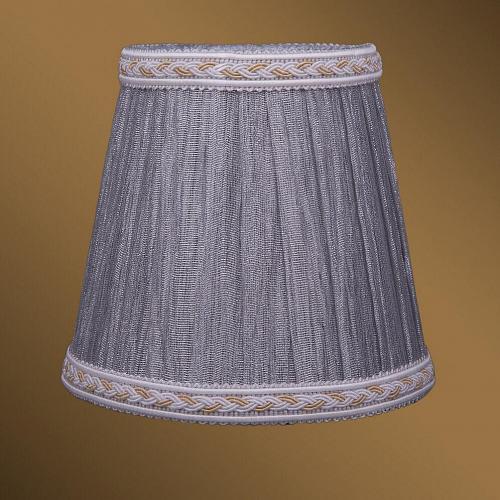 Абажур Bohemia Ivele SH6A серебряный индийский шелк с бело-золотой каймой