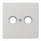 Накладка TV-FM розетки Jung LS 990 светло-серая LS990TVLG - фото №1