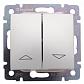 Переключатель управления жалюзи Legrand Valena Valena 10A 250V механическая блокировка алюминий 770104 - фото №1