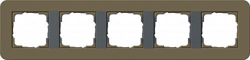 Рамка 5-постовая Gira E3 дымчатый/антрацит 0215426