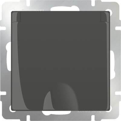 Розетка Werkel с заземлением с защитной крышкой и шторками WL07-SKGSC-01-IP44 4690389054075