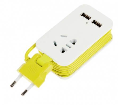 Удлинитель Uniel 1гн х 1,5м б/з Travel S-CT1-1,5U White/Green UL-00003429