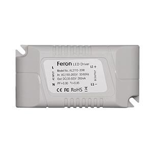 Драйвер для светодиодного светильника Feron 18-21V 6W IP20 0,26A LB0153 21633
