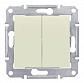Выключатель двухклавишный Schneider Electric Sedna IP44 10A 250V SDN0300447 - фото №1