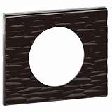 Рамка 1-постовая Legrand Celiane Corian чёрный рельеф 069021