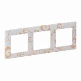 Рамка 3-постовая Legrand Valena Life Ампир белый 754103