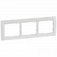 Рамка 3-постовая Legrand Galea Life с этикеткой белая 771015 - фото №1