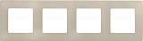 Рамка 4-постовая Legrand Etika слоновая кость 672514