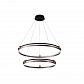 Подвесная люстра Crystal Lux FERNANDO SP123W LED D600+800 COFFEE/BLACK - фото №2