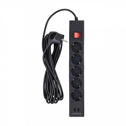 Сетевой фильтр Duwi 2хUSB 5гн 5м с/з 32589 5