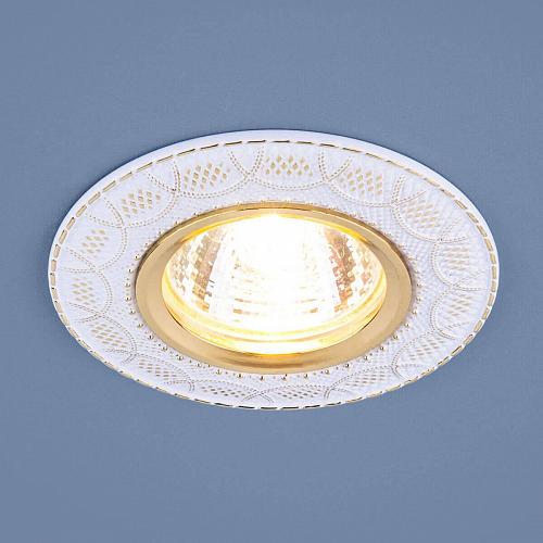 Встраиваемый светильник Elektrostandard 7010 MR16 WH/GD белый/золото 4690389099250