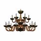 Подвесная люстра Bohemia Ivele 1308/12+6/360/2d G Am/Amber-Green/H-1J - фото №1
