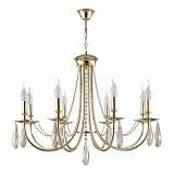Подвесная люстра Crystal Lux Victoria SP8 Gold/Amber