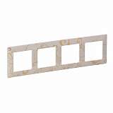 Рамка 4-постовая Legrand Valena Life Ампир бежевый 754114