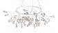 Подвесная светодиодная люстра Crystal Lux Evita SP45 D White/Transparent - фото №2