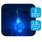 Светодиодная гирлянда Uniel 220V синий LD-S0280-020/DTA BLUE IP20 DIAMONDS 07922 - фото №2