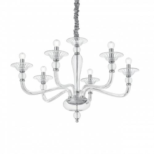 Подвесная люстра Ideal Lux Danieli SP6 Trasparente 159959