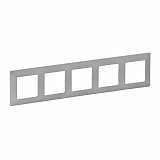 Рамка 5-постовая Legrand Valena Life Алюминий 754135