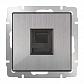 Розетка Werkel Ethernet RJ-45 WL02-RJ-45 глянцевый никель 4690389119620 - фото №1