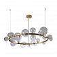 Подвесная люстра Crystal Lux Agata SP24 V2 Gold/Transparente - фото №1